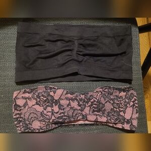 >5/$40< x2 PINK/No Boundaries Bandeau Bralettes